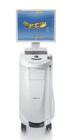Same-day crown CAD/CAM computer with scanner